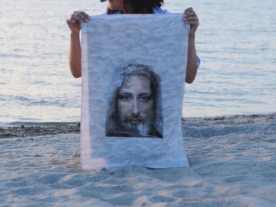 Cross-stitch kit M-202C "Sacred relic of Christians - Turin Shroud - truthful image of Our Lord Jesus Christ"