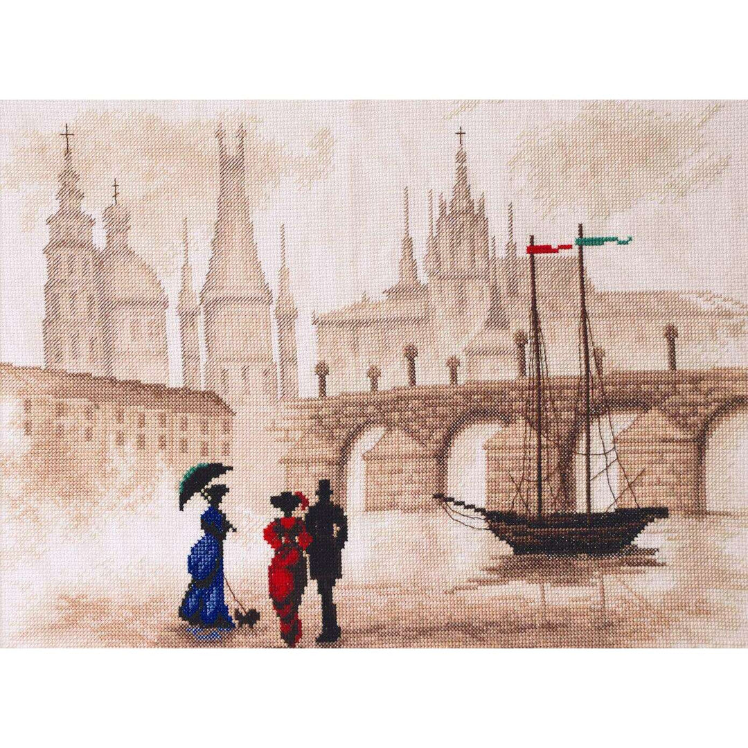 Cross-stitch kit M-38C "Windy town"