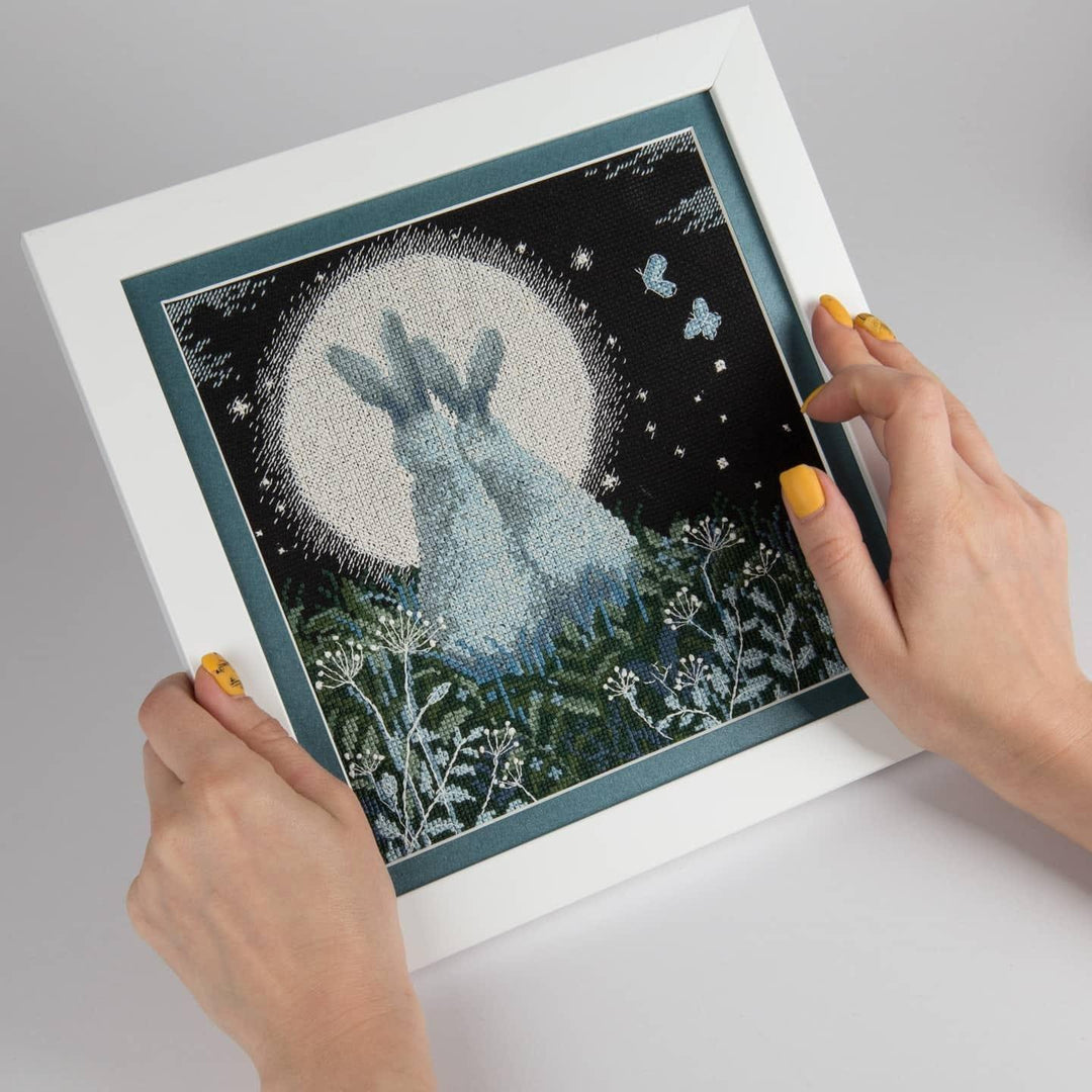 Cross-stitch kit M-458C "Moon hares"