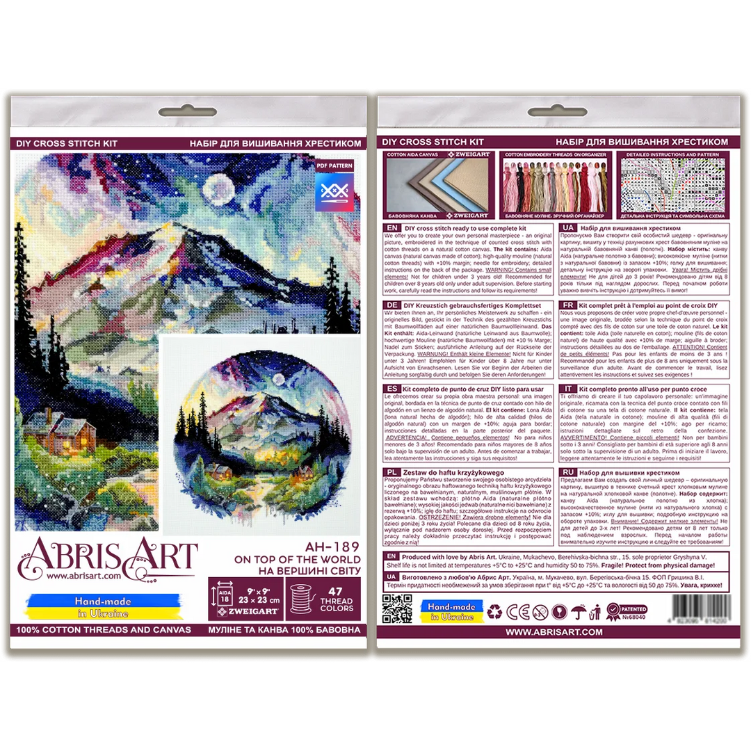Cross-stitch kit On top of the world AH-189