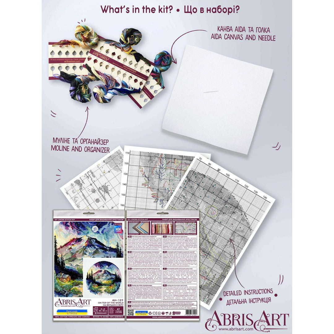 Cross-stitch kit On top of the world AH-189