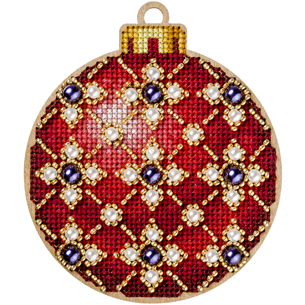 Cross-stitch kit on wood FLW-009