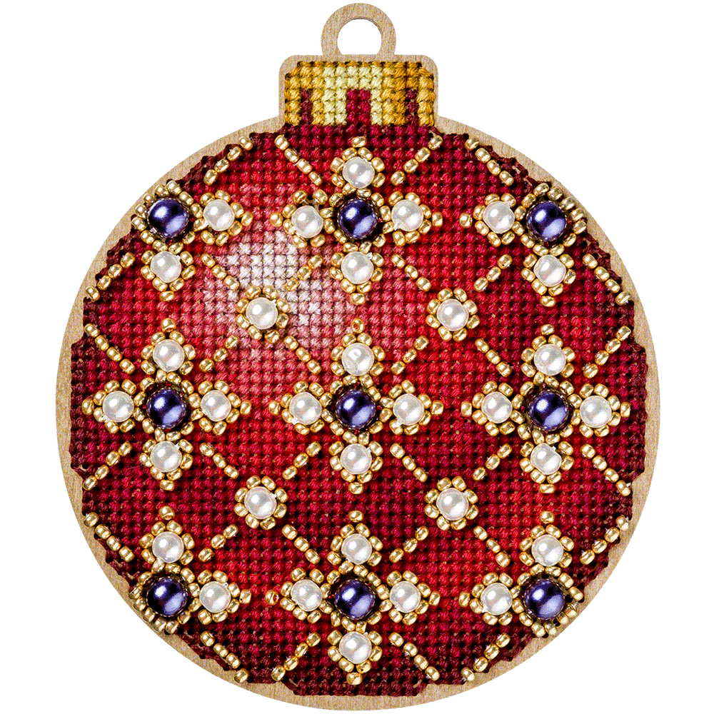Cross-stitch kit on wood FLW-009