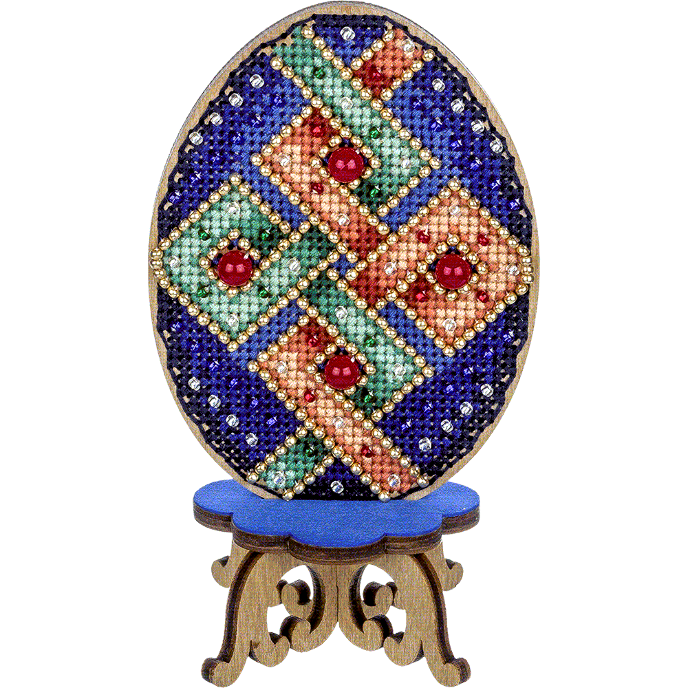 Cross-stitch kit on wood FLW-040
