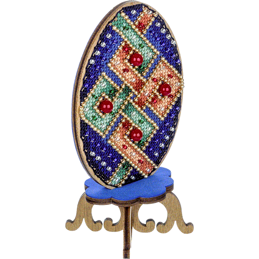 Cross-stitch kit on wood FLW-040
