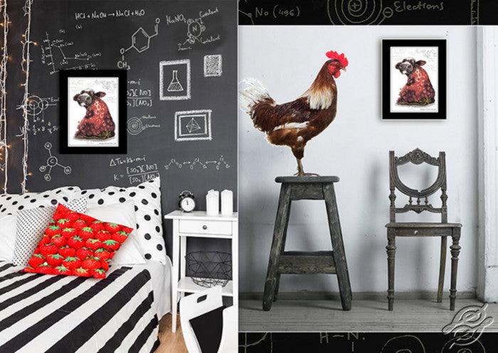 Cross-stitch Kit with printed background "Cow Berry" M70041