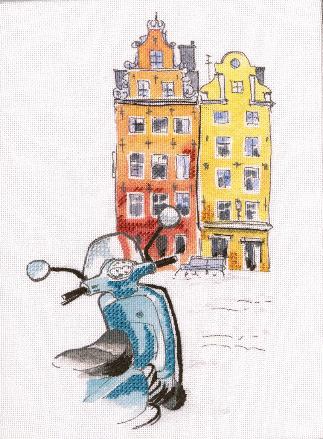 Cross-stitch Kit with printed background "Paint by Threads" DT-M014