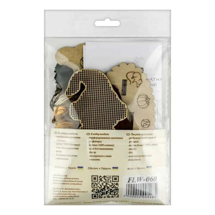 Cross-stitch kits on wood FLW-060