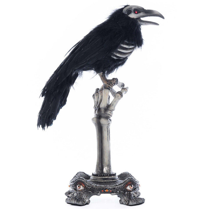 Crow on Skeleton Hand Perch by Katherine's Collection image 2