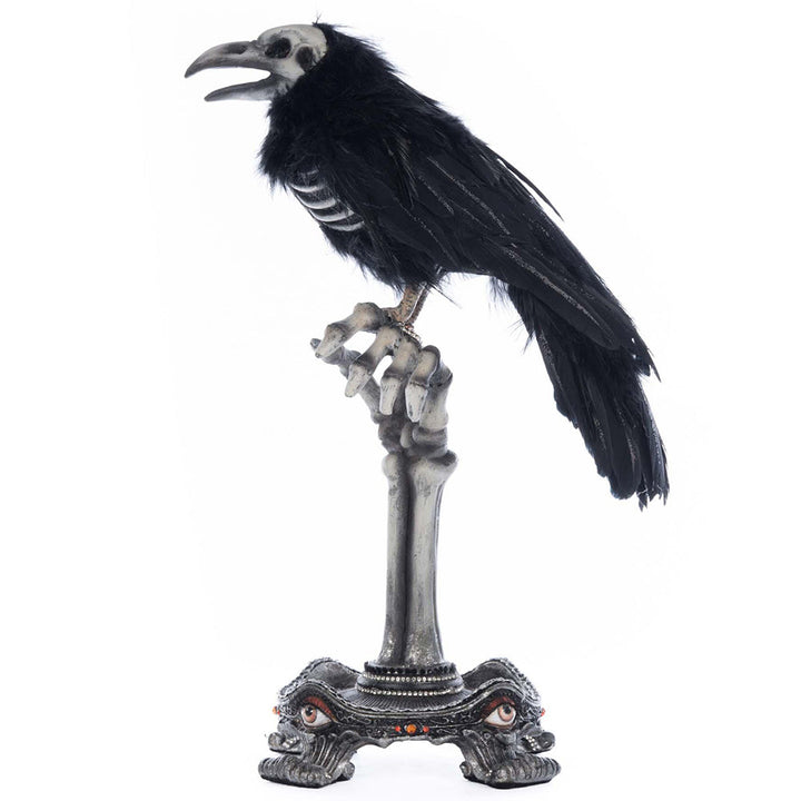 Crow on Skeleton Hand Perch by Katherine's Collection image