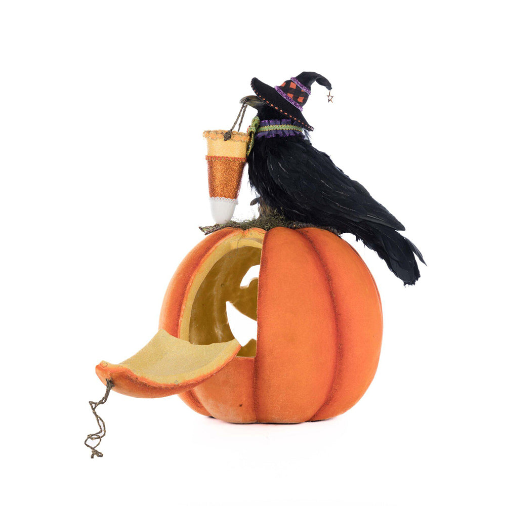 Crow with Pumpkin Tabletop by Katherine's Collection image 2