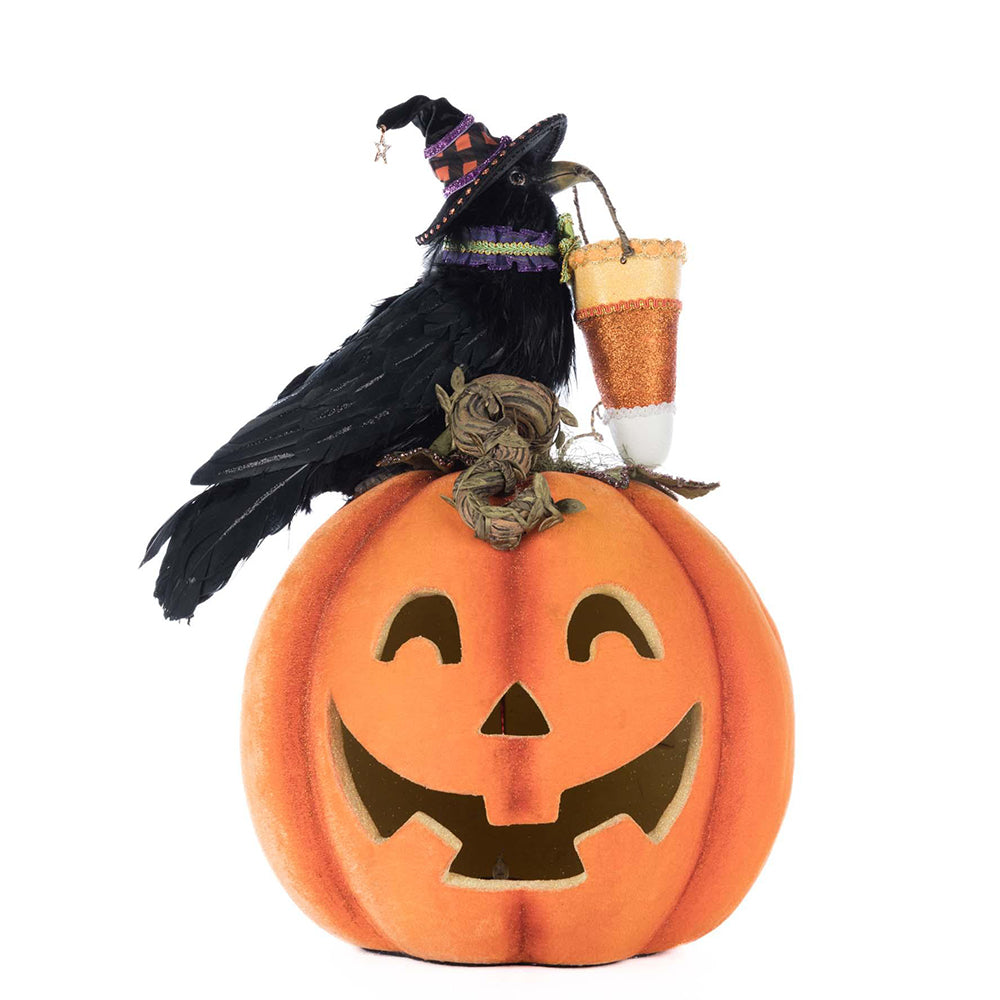 Crow with Pumpkin Tabletop by Katherine's Collection image