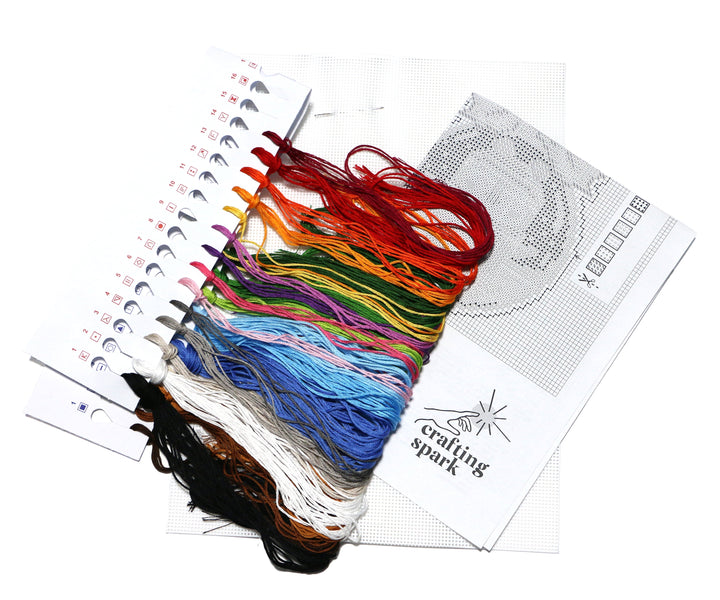 Counted Cross-Stitch Kit Rainbow Unicorns 209CS