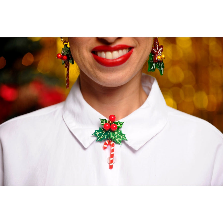 Christmas Candy Cane Button Cover by Laliblue