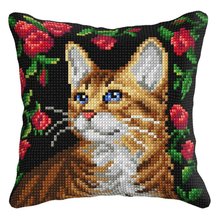 Cushion cross stitch kit  "Cat" 99035