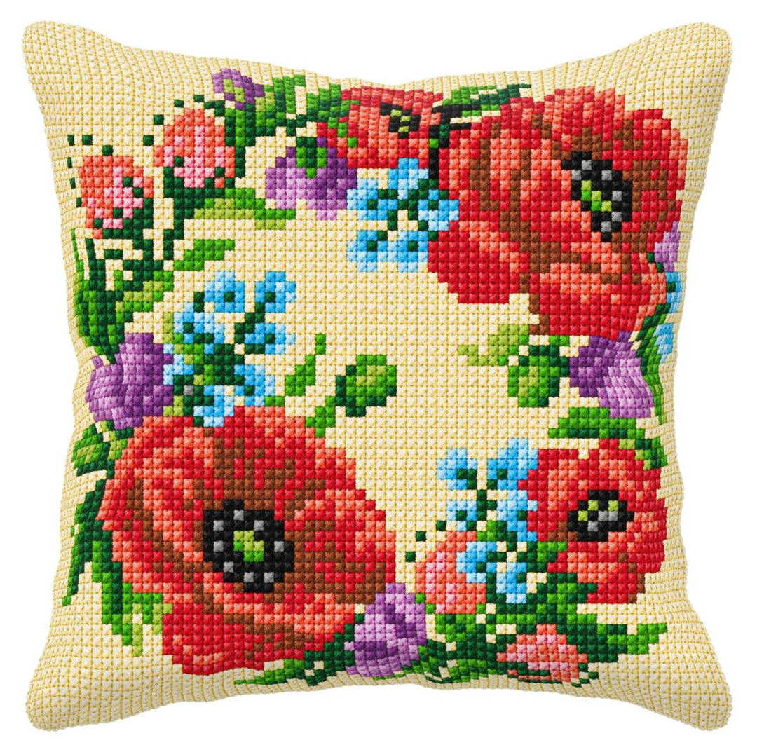Cushion cross stitch kit  "Wild flowers" 9582