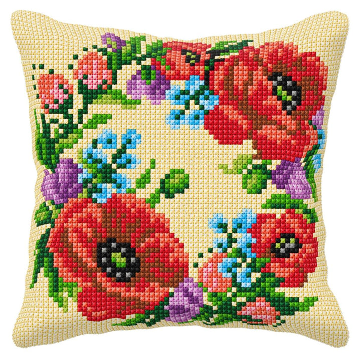 Cushion cross stitch kit  "Wild flowers" 9582