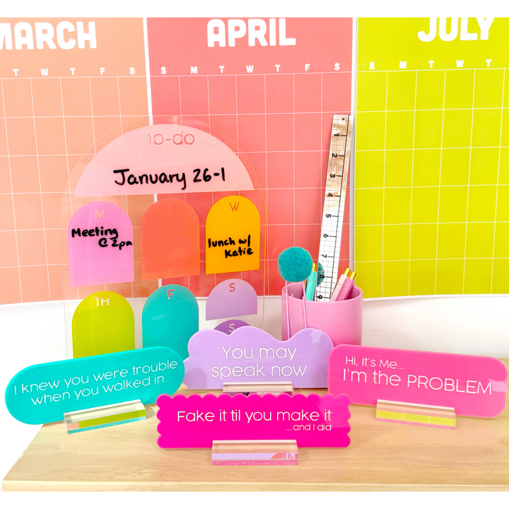 Custom Acrylic Desk Name Plate