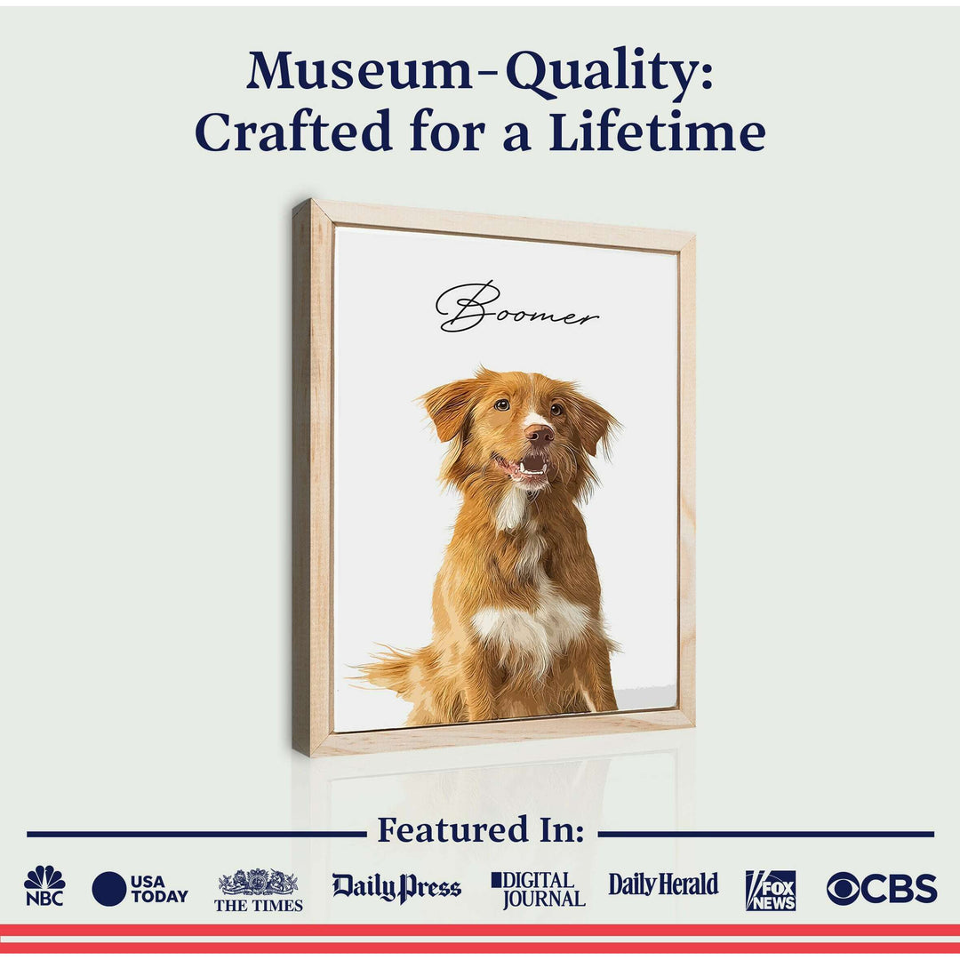 Custom Pet Memorial Portrait Watercolor Sign