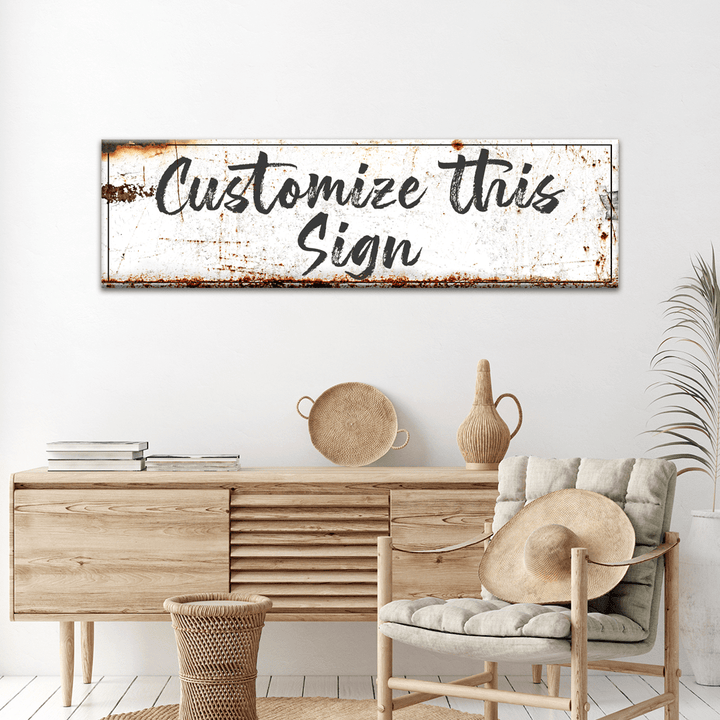 Custom Rustic Canvas Sign