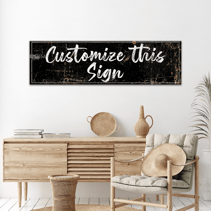 Custom Rustic Canvas Sign