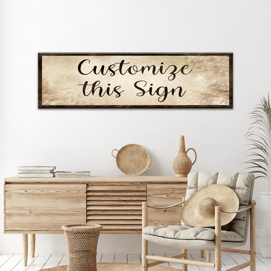 Custom Rustic Canvas Sign