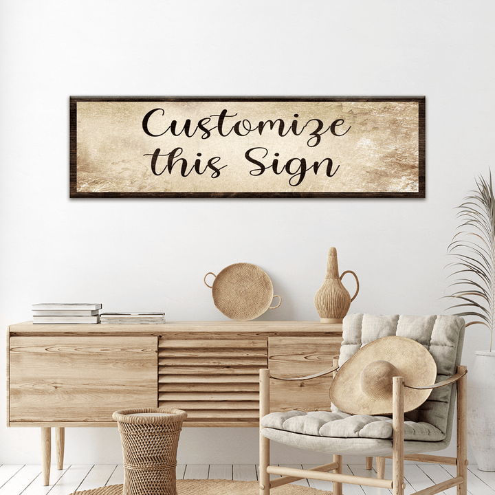 Custom Rustic Canvas Sign