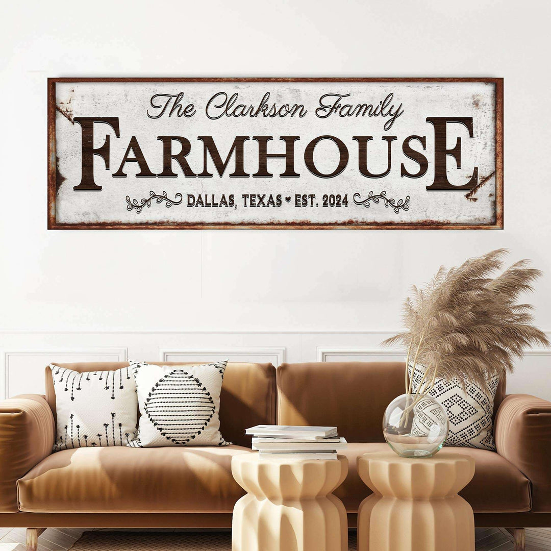 Custom Vintage Rust Farmhouse Sign