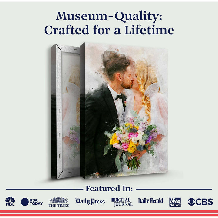 Custom Wedding Watercolor Portrait