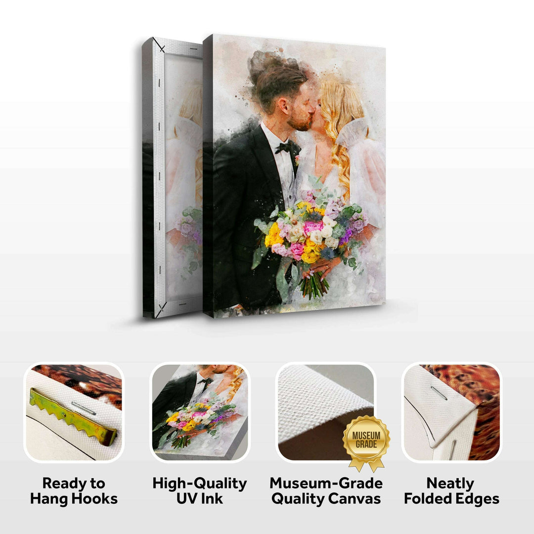 Custom Wedding Watercolor Portrait
