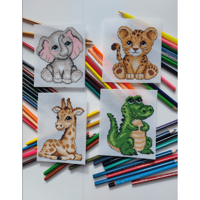 "Cute Animals" 121CS Counted Cross-Stitch Kit