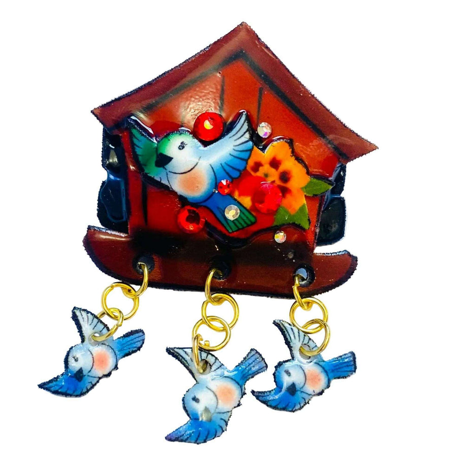 Cute Birdhouse Brooch by Rosie Rose Parker - Quirks!