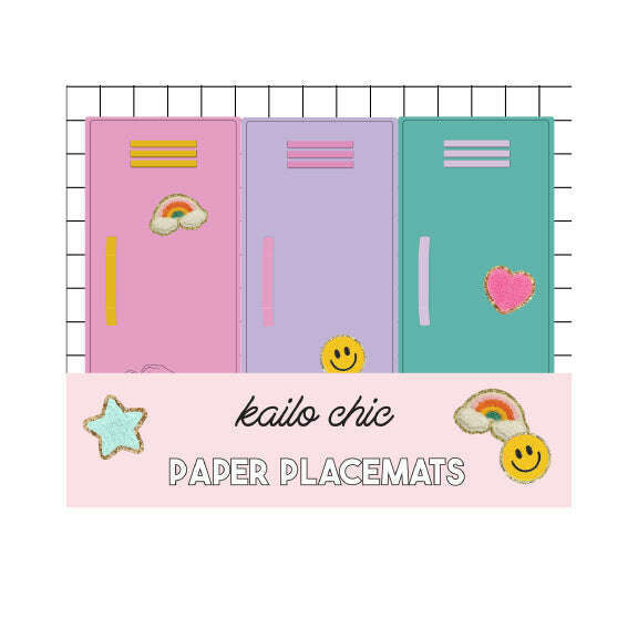 Cute Locker Paper Placemats