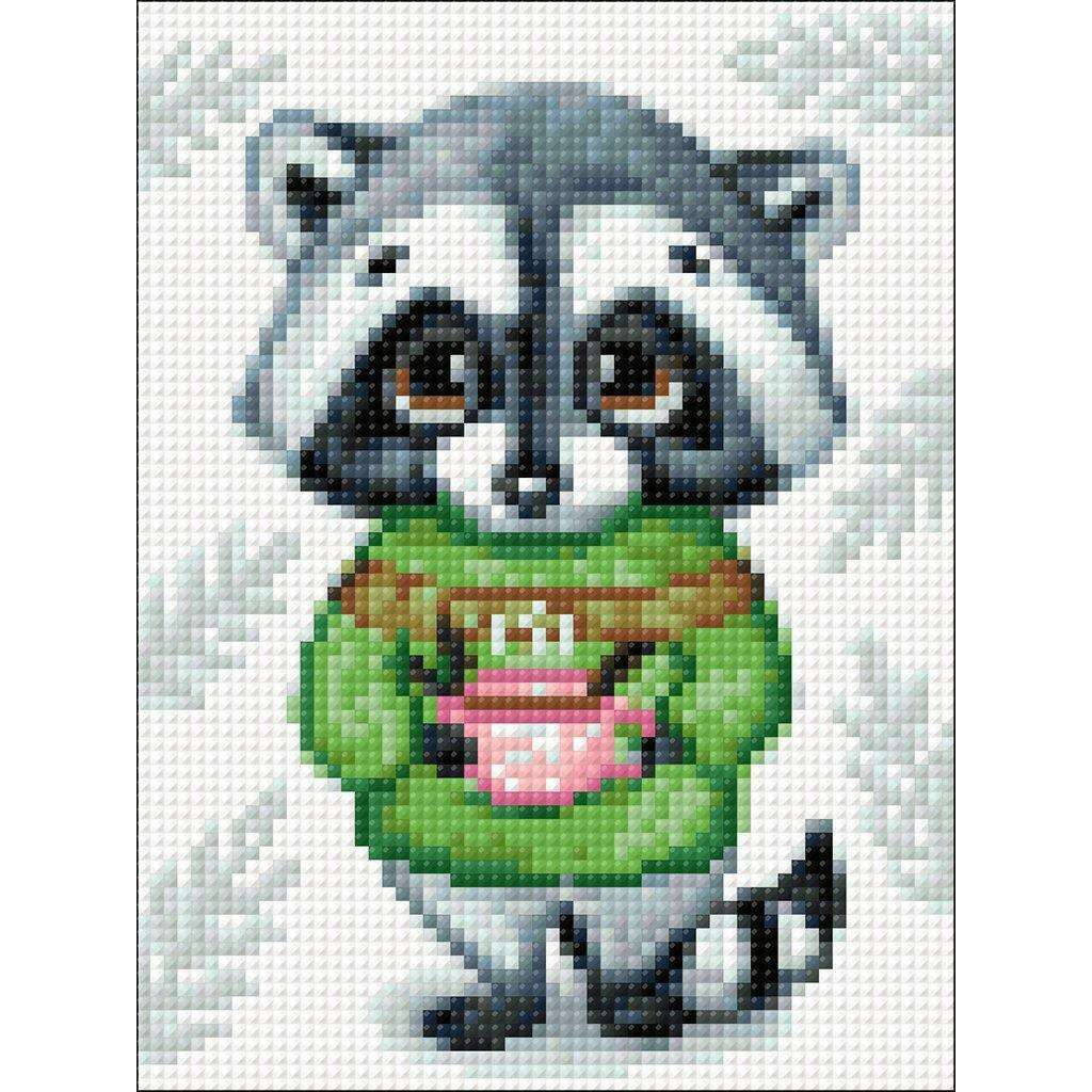 Cute Racoon CS2701 5.9 x 7.9 inches Crafting Spark Diamond Painting Kit
