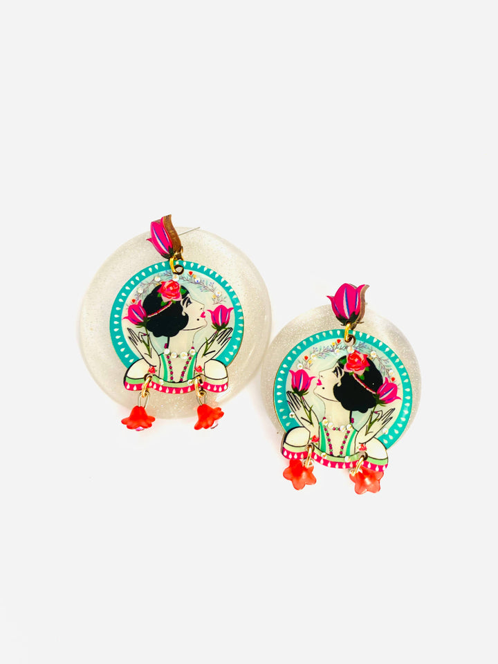 Lady Tulip Statement Earrings by Rosie Rose Parker