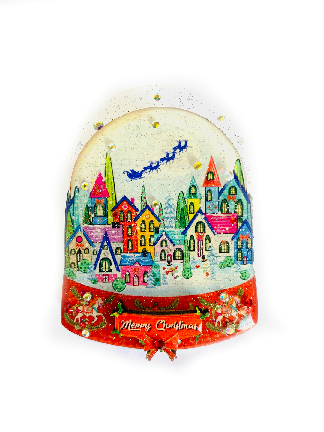 Christmas Snow Globe Brooch by Rosie Rose Parker