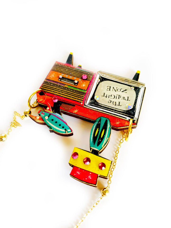 Retro TV Necklace by Rosie Rose Parker