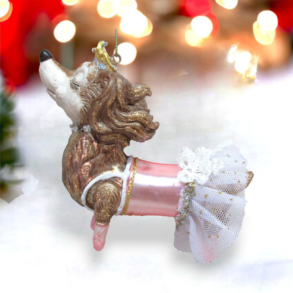 Dachshund Princess Ornament Min/6 by December Diamonds 