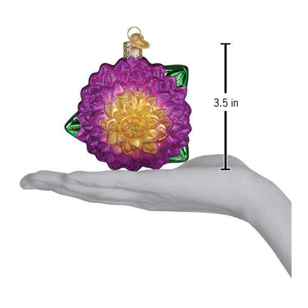 Old World Christmas Dahlia Blown Glass Ornament