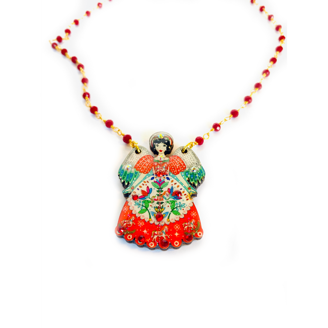 Dainty Christmas Angel Necklace by Rosie Rose Parker