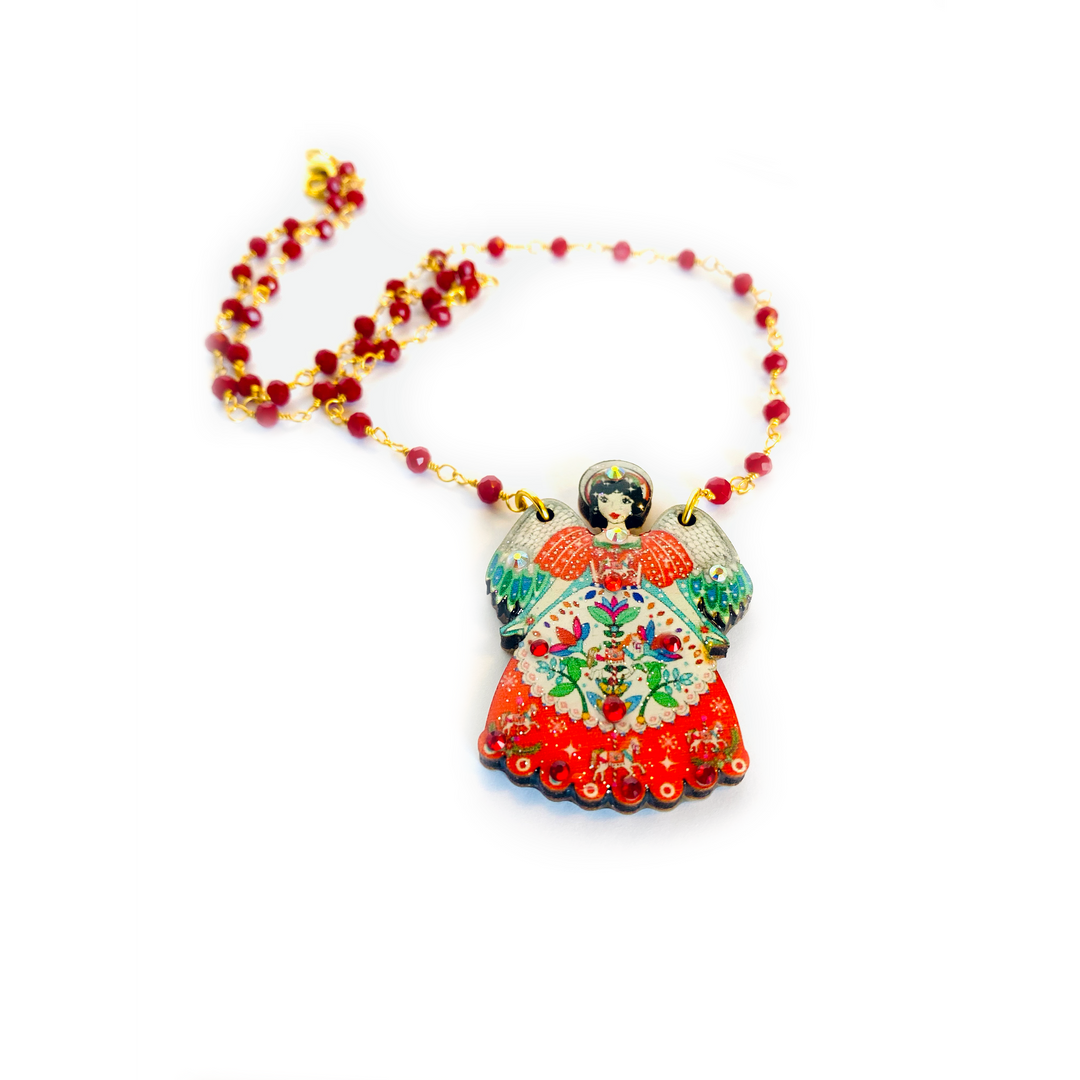 Dainty Christmas Angel Necklace by Rosie Rose Parker