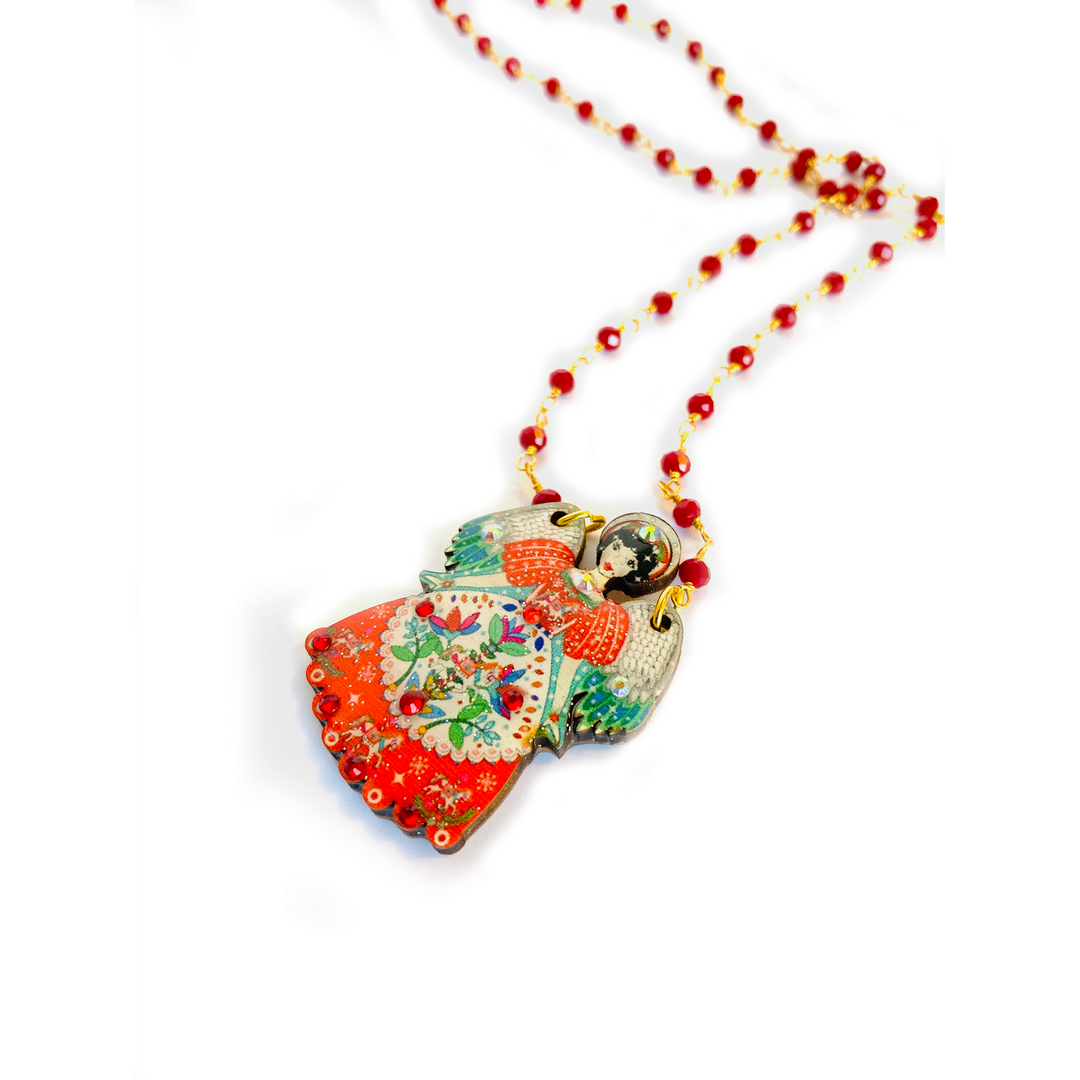 Dainty Christmas Angel Necklace by Rosie Rose Parker