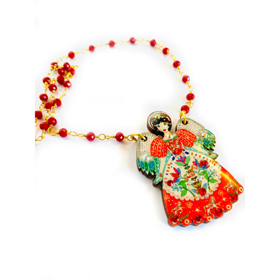 Dainty Christmas Angel Necklace by Rosie Rose Parker