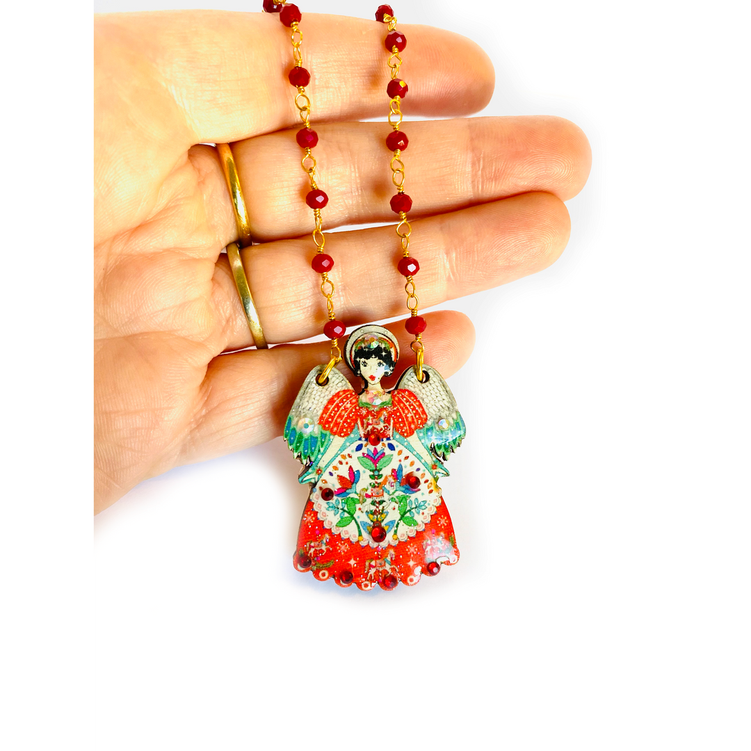 Dainty Christmas Angel Necklace by Rosie Rose Parker