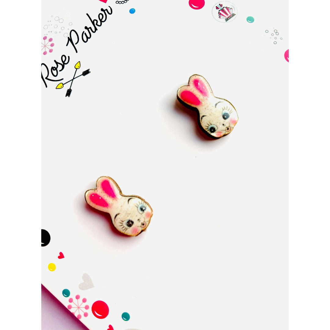 Dainty Easter Bunny Earrings by Rosie Rose Parker