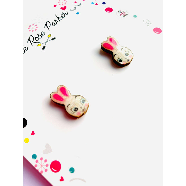 Dainty Easter Bunny Earrings by Rosie Rose Parker