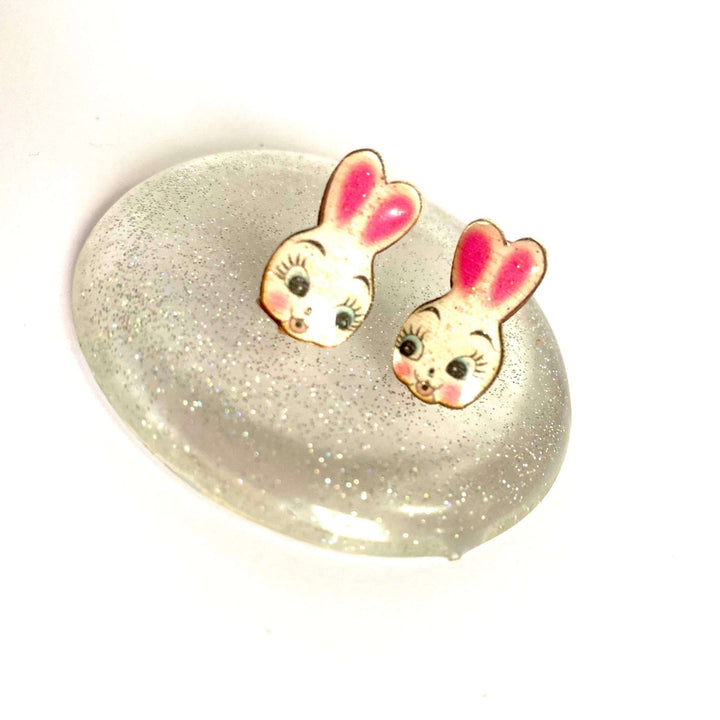 Dainty Easter Bunny Earrings by Rosie Rose Parker