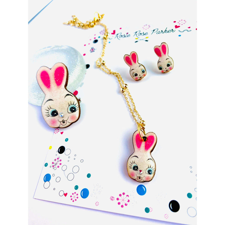 Dainty Easter Bunny Earrings by Rosie Rose Parker