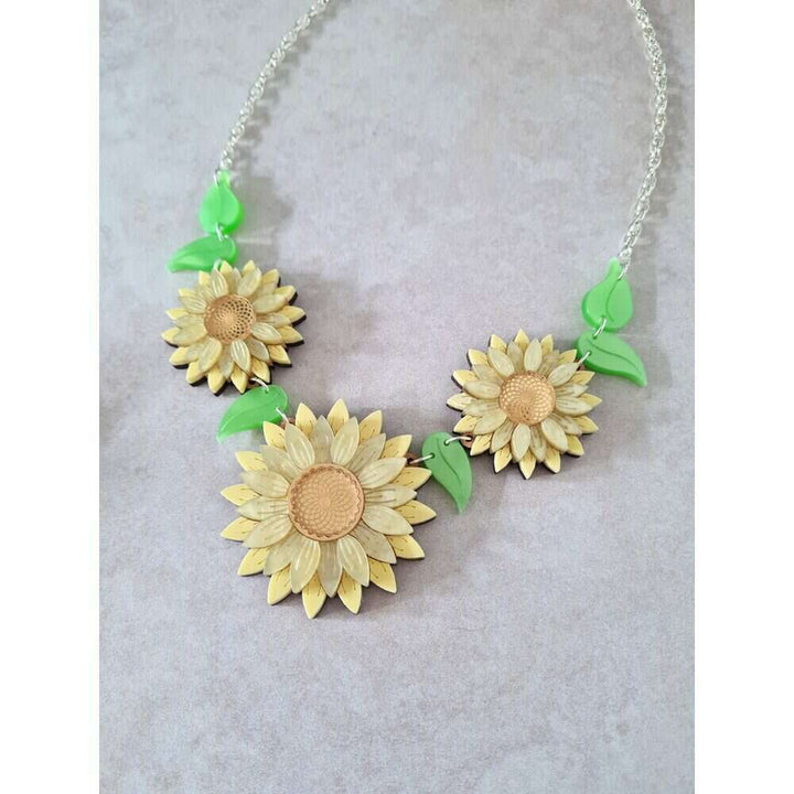 Daisy Chain Charm Necklace - Four Colours by Cherryloco Jewellery 3