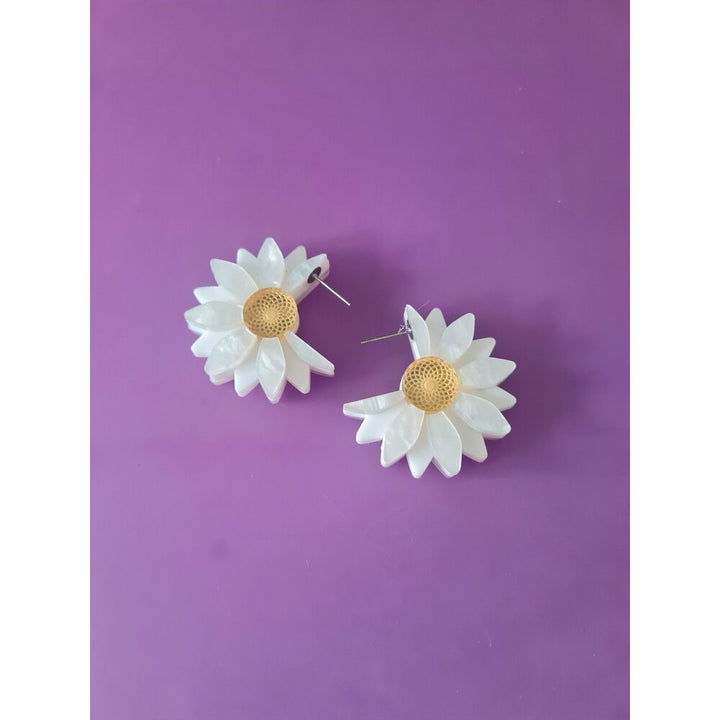 Daisy Hoop Earrings by Cherryloco Jewellery 2